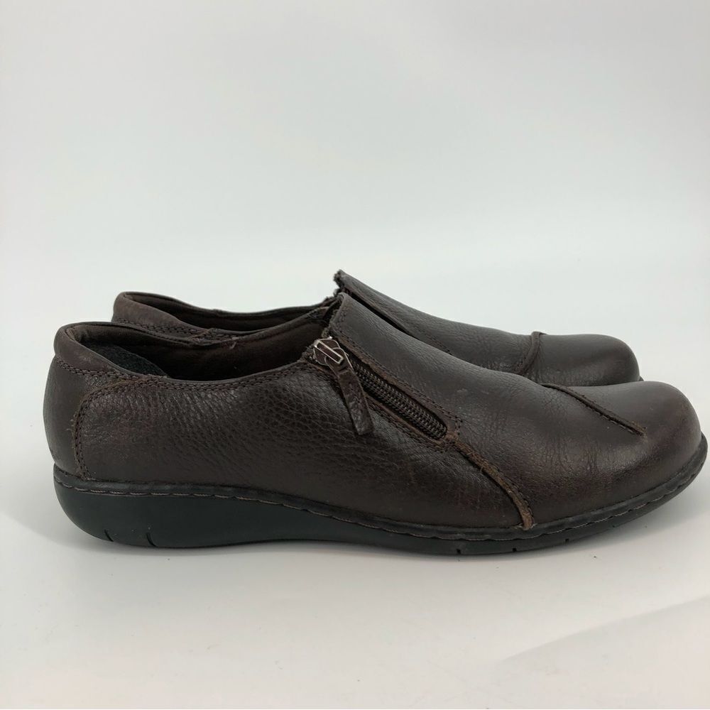 CLARKS Bendables Maggilyn Brown Leather Loafers‎ Womens 11